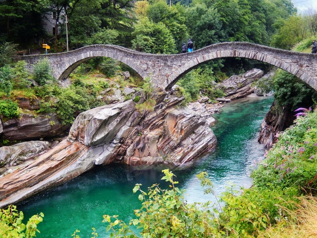 Crystal Clear Water Of Mountain River Valle Verzasca, Switzerland